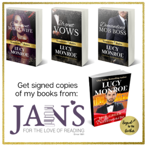 Ad for signed books at Jan's Paperbacks